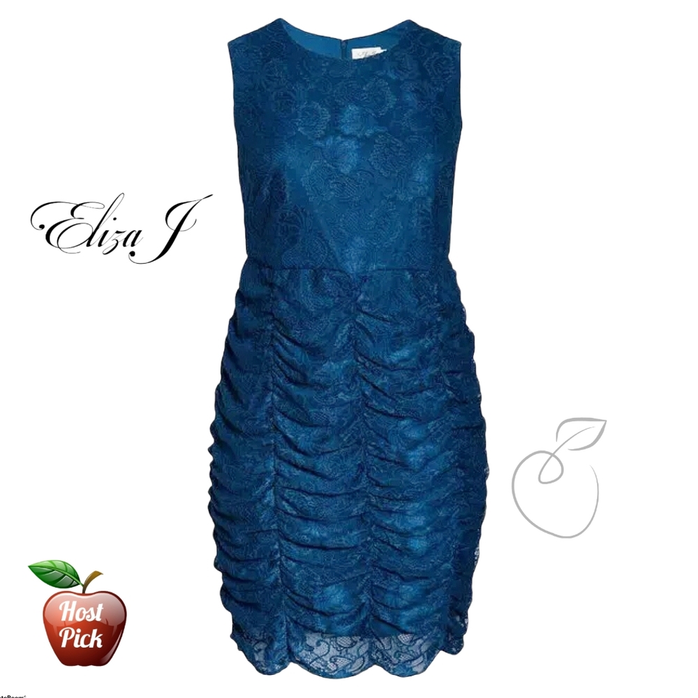ELIZA J RUCHED LACE BODY-CON SZ 22W